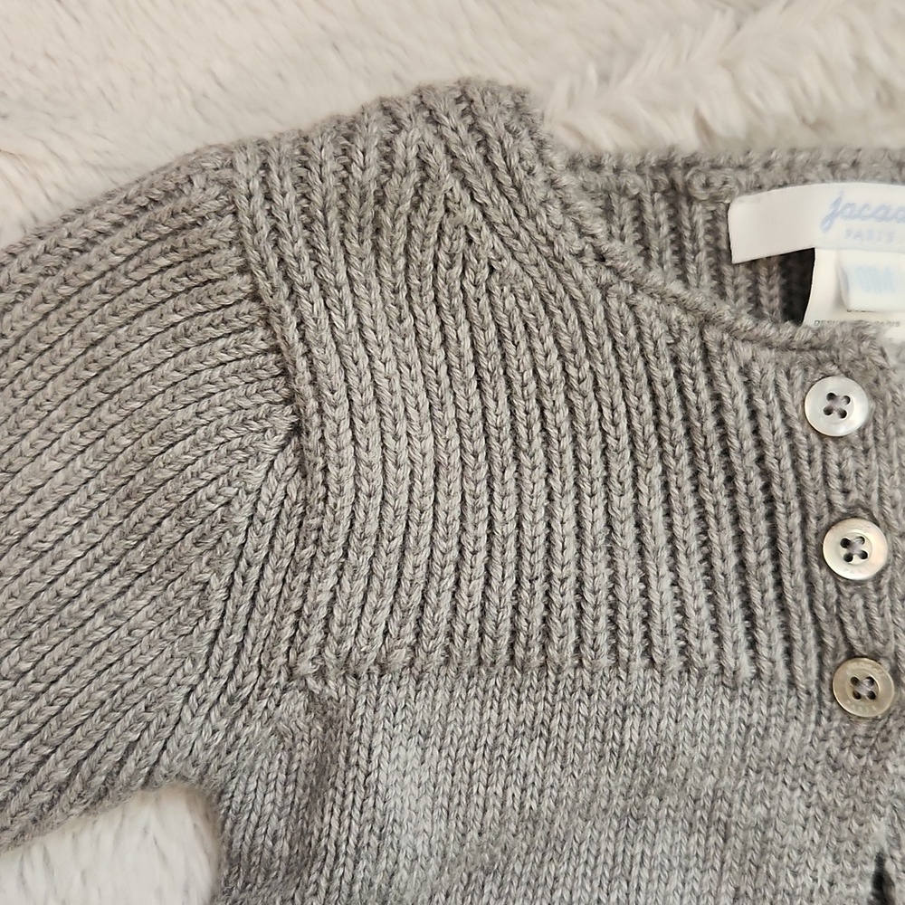 Jacadi Paris Grey & Soft Pink Knit 3 Piece Set - Picture 3 of 15